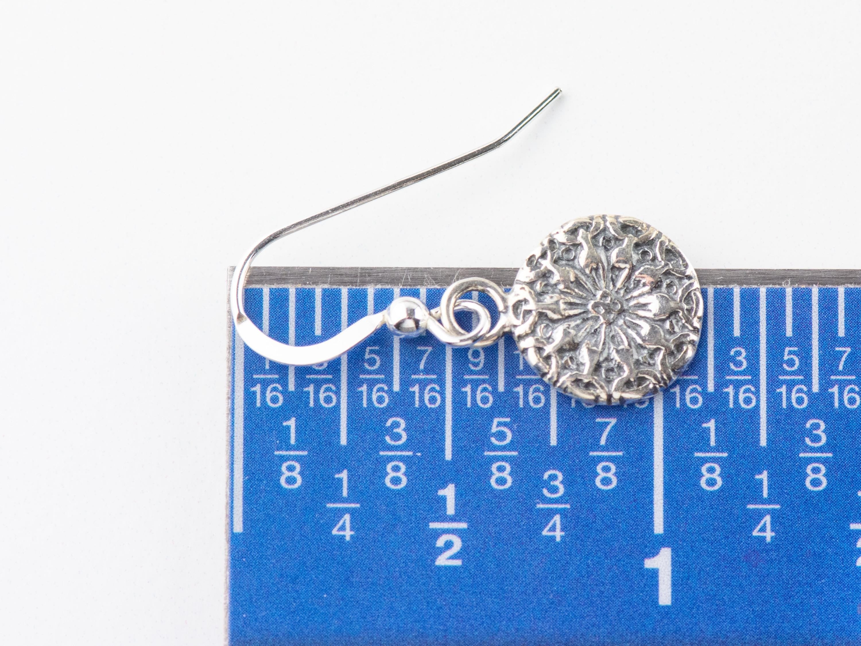 Sunflower Charm Sterling Silver Flower Earrings • Nature Themed Boho Minimalist Jewelry • Hypoallergenic Shiny .925 Cute Dainty Earrings