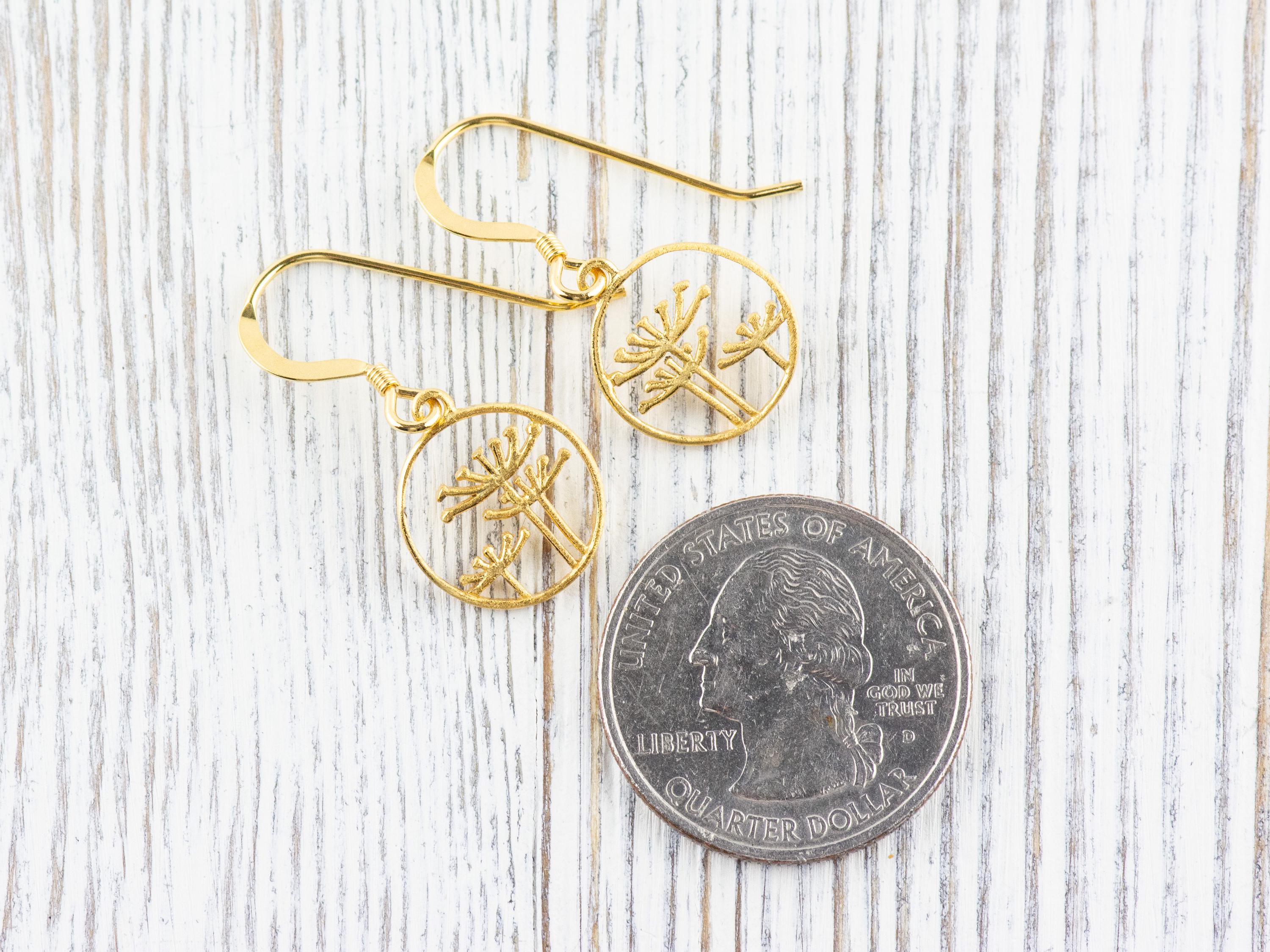 Queen Anne's Lace Vermeil Floral Earrings • Nature Inspired Lightweight Dainty Earrings • Gold Sterling SIlver .925 Minimalist Jewelry