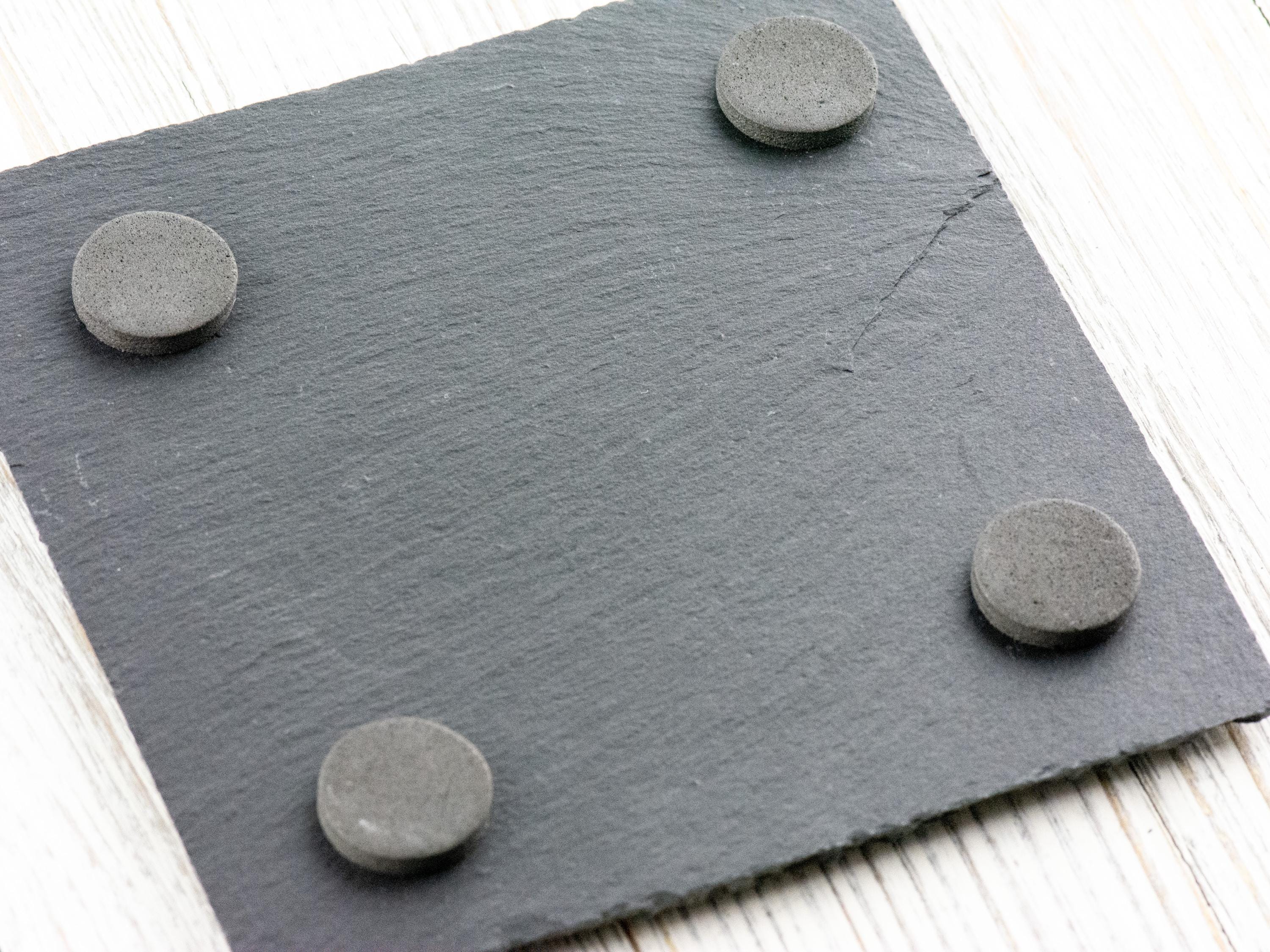 Laser Engraved Dandelion Black Slate Square Coaster • Rustic Barware