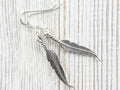 Feather .925 Sterling Silver Earrings • Nature-Themed Boho Minimalist Jewelry • Hypoallergenic Cute Dainty Drop Earrings