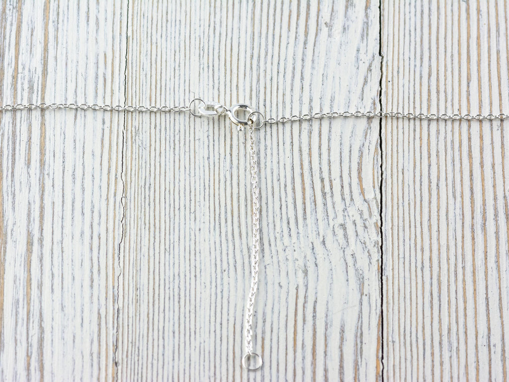 Sterling Silver Labradorite Teardrop Pendant Necklace • Simple Minimalist Necklace • Best .925 Jewelry Gift for Her • Gemstone Jewelry