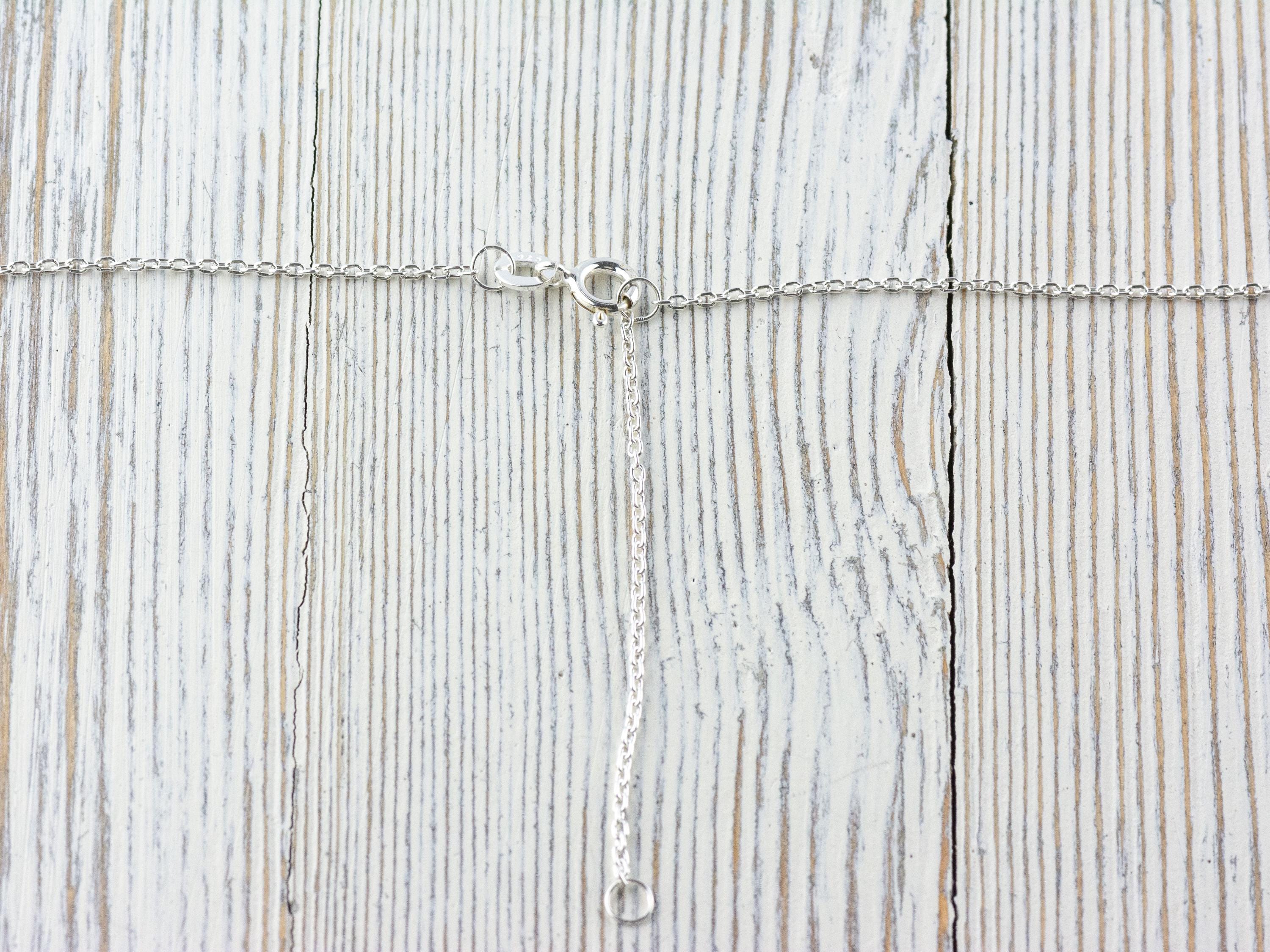 Sterling Silver Labradorite Teardrop Pendant Necklace • Simple Minimalist Necklace • Best .925 Jewelry Gift for Her • Gemstone Jewelry