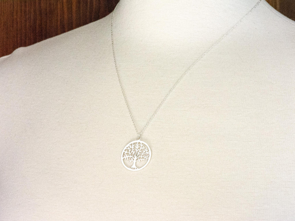Sterling Silver Tree of Life Pendant Necklace • Simple Minimalist Necklace • Best .925 Jewelry Gift for Her • Nature Inspired Jewelry