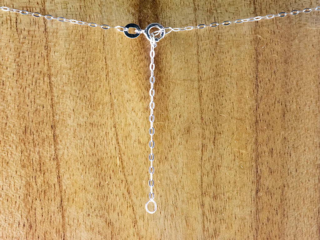 Crystal AB Queen Baguette Pendant Necklace • Long .925 Sterling Silver Chain Necklace • Handmade Minimalist Jewelry • Gift for Her