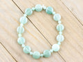 Green Aventurine Beaded Stretch Gemstone Bracelet • Simple Unisex Semi-Precious Stone Jewelry • Handmade Natural Gemstone Bracelet