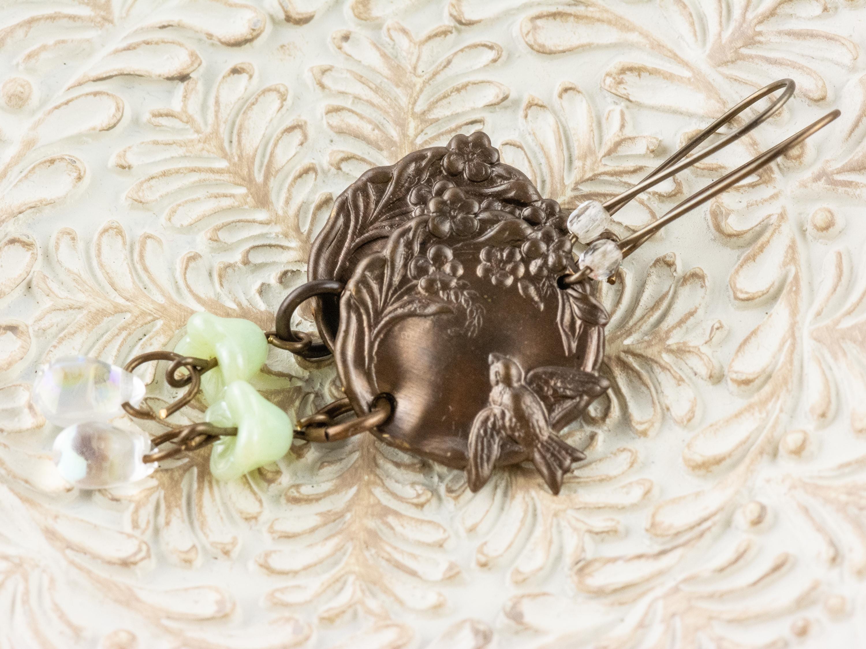 Morning Sparrow Brass Earrings • Earthy Boho Jewelry • Nature-Inspired Handmade Earrings • Jewelry Gift • Nickel-free • Lead-free