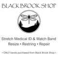 Stretch Medical ID Bracelet and Interchangeable Beaded Watch Band Resize, Restring and Repair