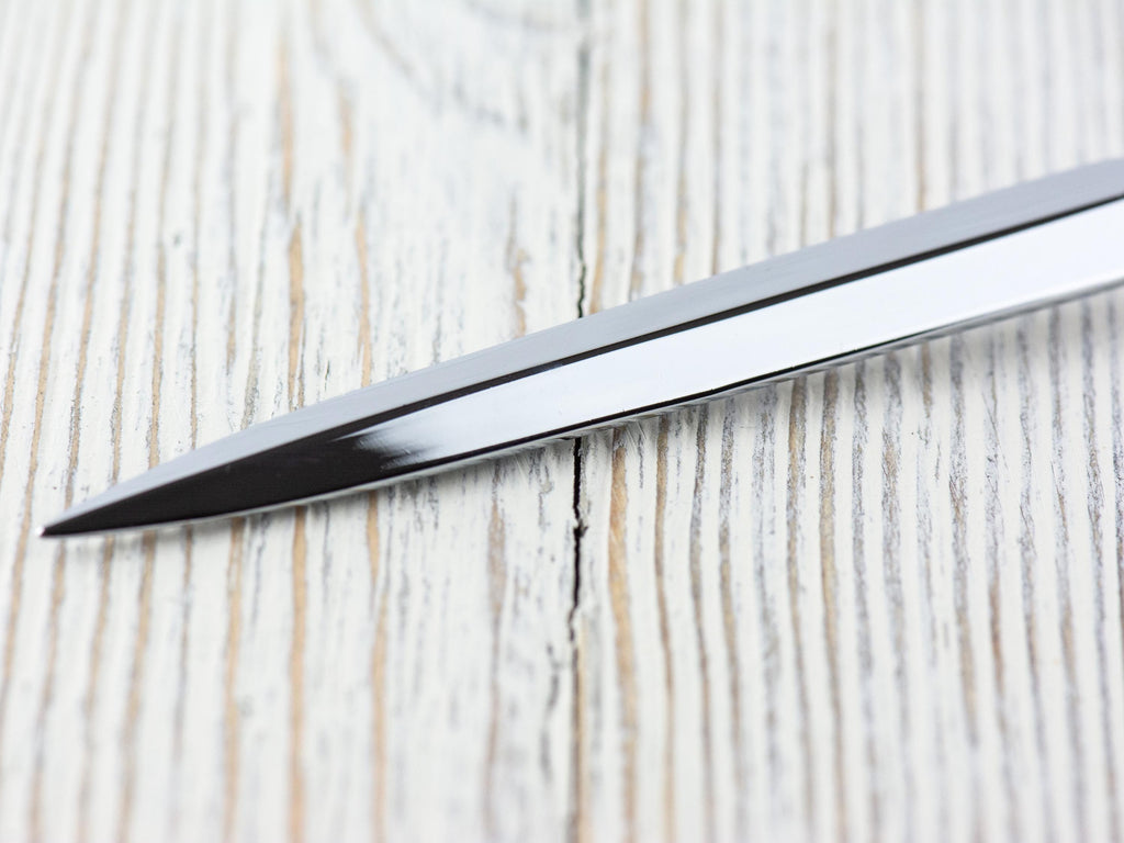 Blue Shale Glass Beaded Silver Letter Opener • Paper Knife • Desk Accessory