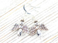 Silver Christmas Angel Earrings, Handmade Silver Plated Earrings, Angel Jewelry