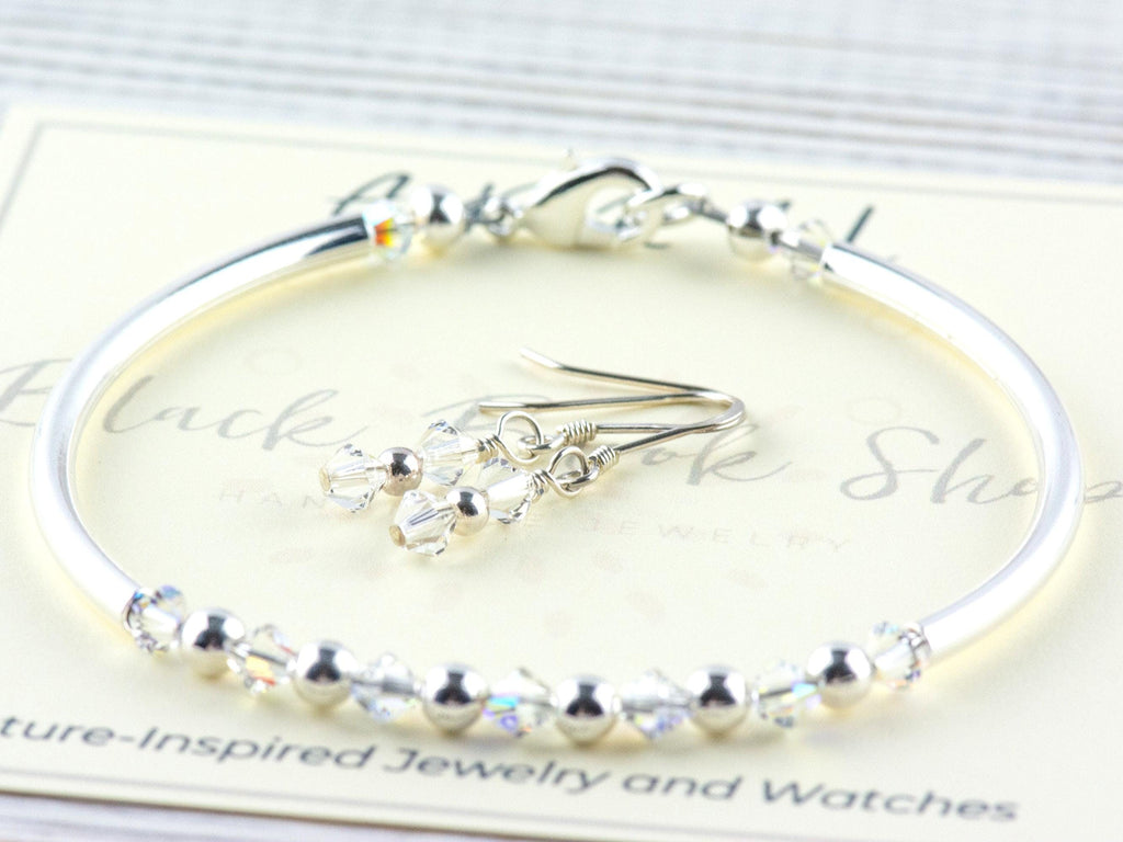 April Birthstone, Diamond Birthstone Bracelet, Birth Month Bracelet, Birth Stone Bracelet, April Bracelet Gift