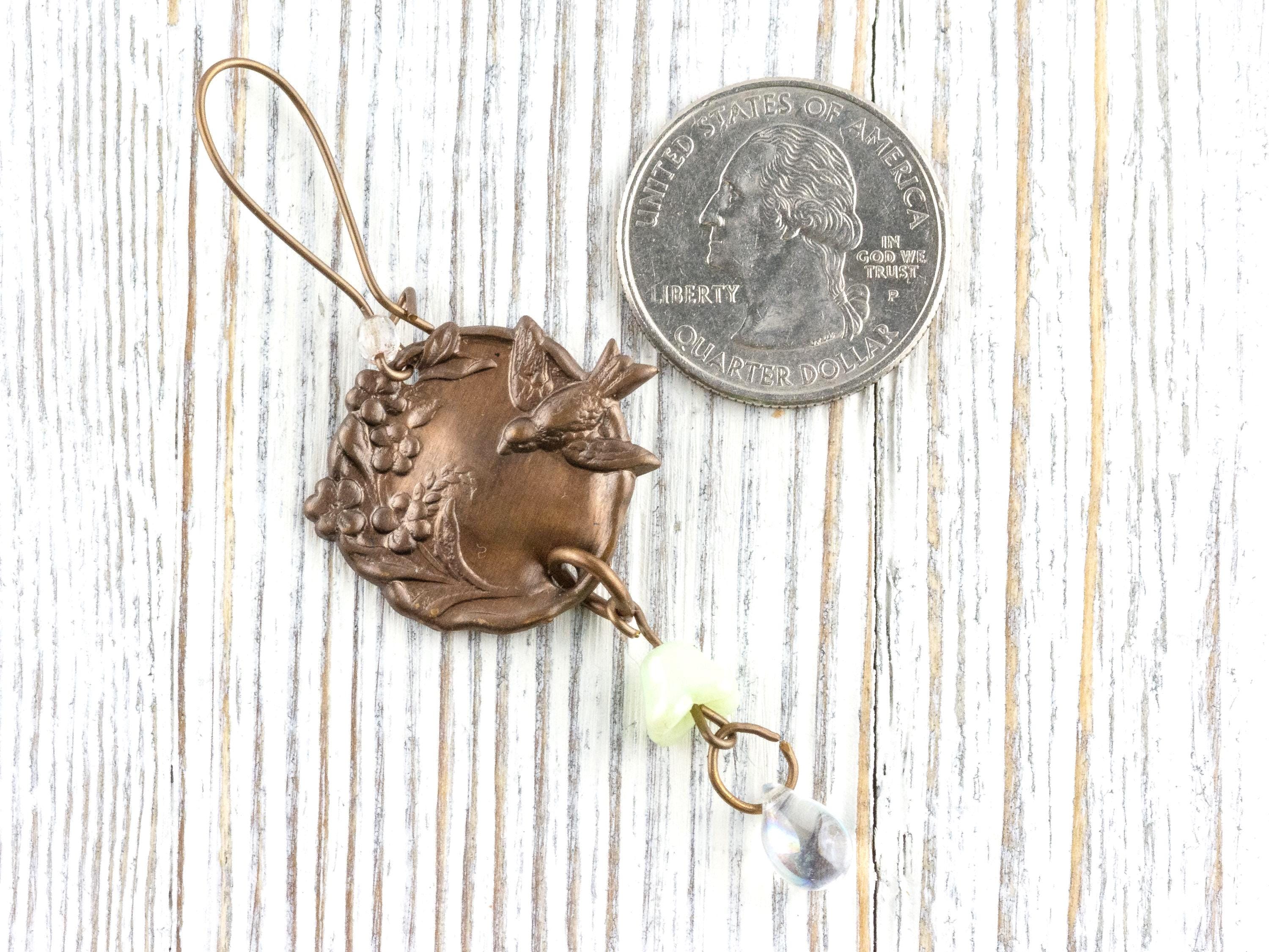 Morning Sparrow Brass Earrings • Earthy Boho Jewelry • Nature-Inspired Handmade Earrings • Jewelry Gift • Nickel-free • Lead-free