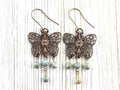 Filigree Butterfly Brass Earrings • Earthy Boho Jewelry • Nature-Inspired Handmade Earrings • Jewelry Gift • Nickel-free • Lead-free