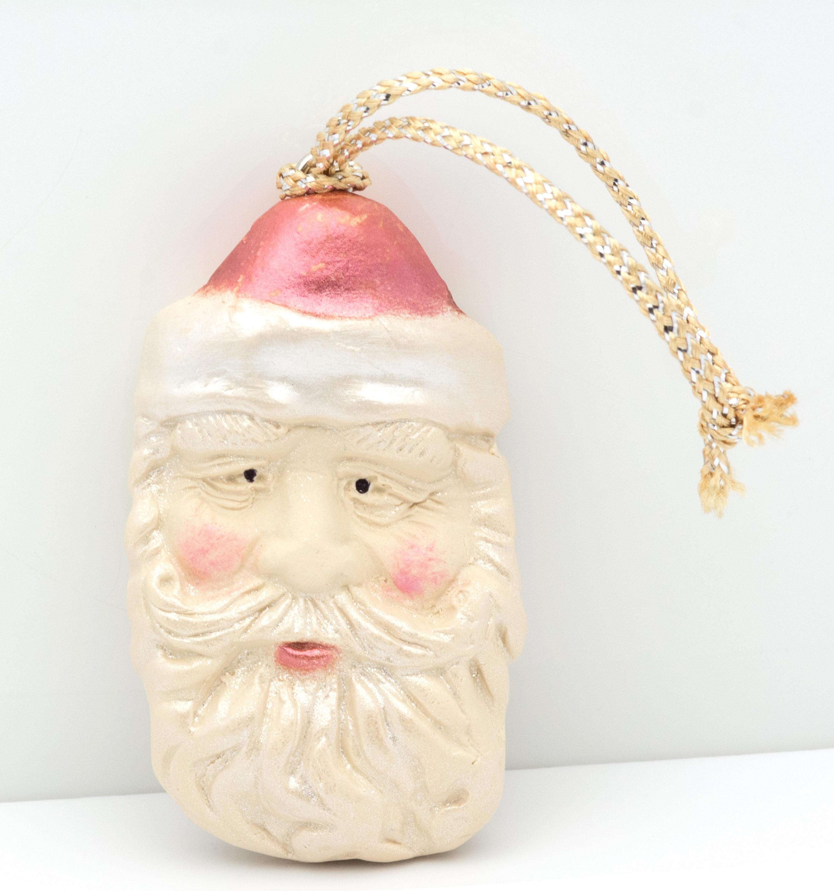 Vintage Santa Ornament | Santa Claus Ornament | Christmas Tree Ornament | Polymer Clay Ornament | Handmade Tree Ornament