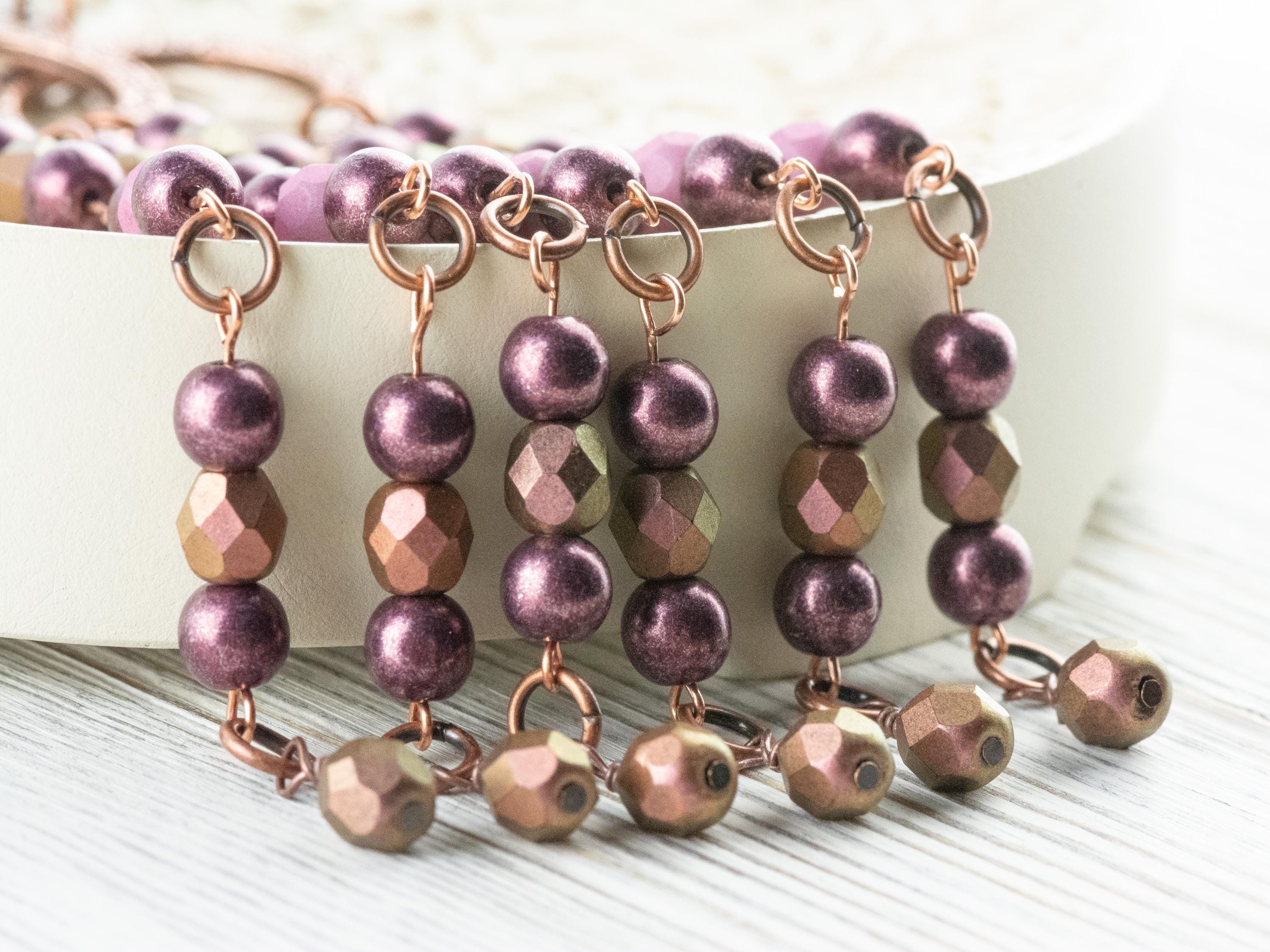 Copper Rose Fringe Drop Earrings • Earthy Boho Jewelry • Handmade Statement Earrings • Jewelry Gift Idea • Unique Dangly Hoop Earrings