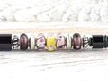 After the Rain Beaded Black Stylus Pen • Lampwork Glass Beads • Metal Ballpoint
