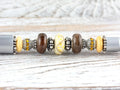 Walk Thru the Woods Beaded Silver Stylus Pen • Lampwork Glass Beads • Metal Ballpoint