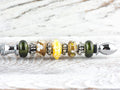 Spring in the City Glass Beaded Silver Letter Opener • Paper Knife • Desk Accessory