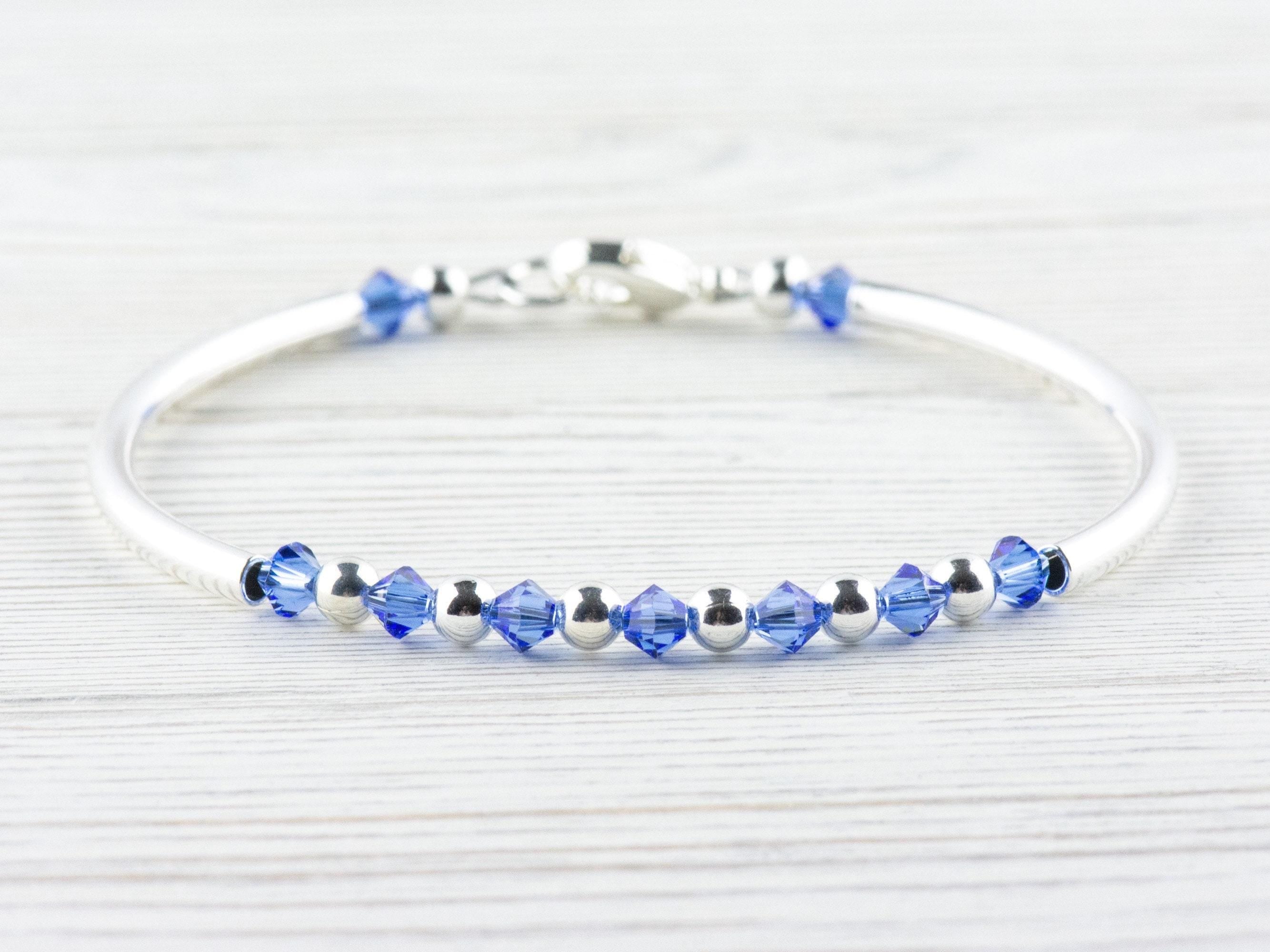 September Birthstone, Sapphire Birthstone Bracelet, Birth Month Bracelet, Birth Stone Bracelet, September Bracelet Gift