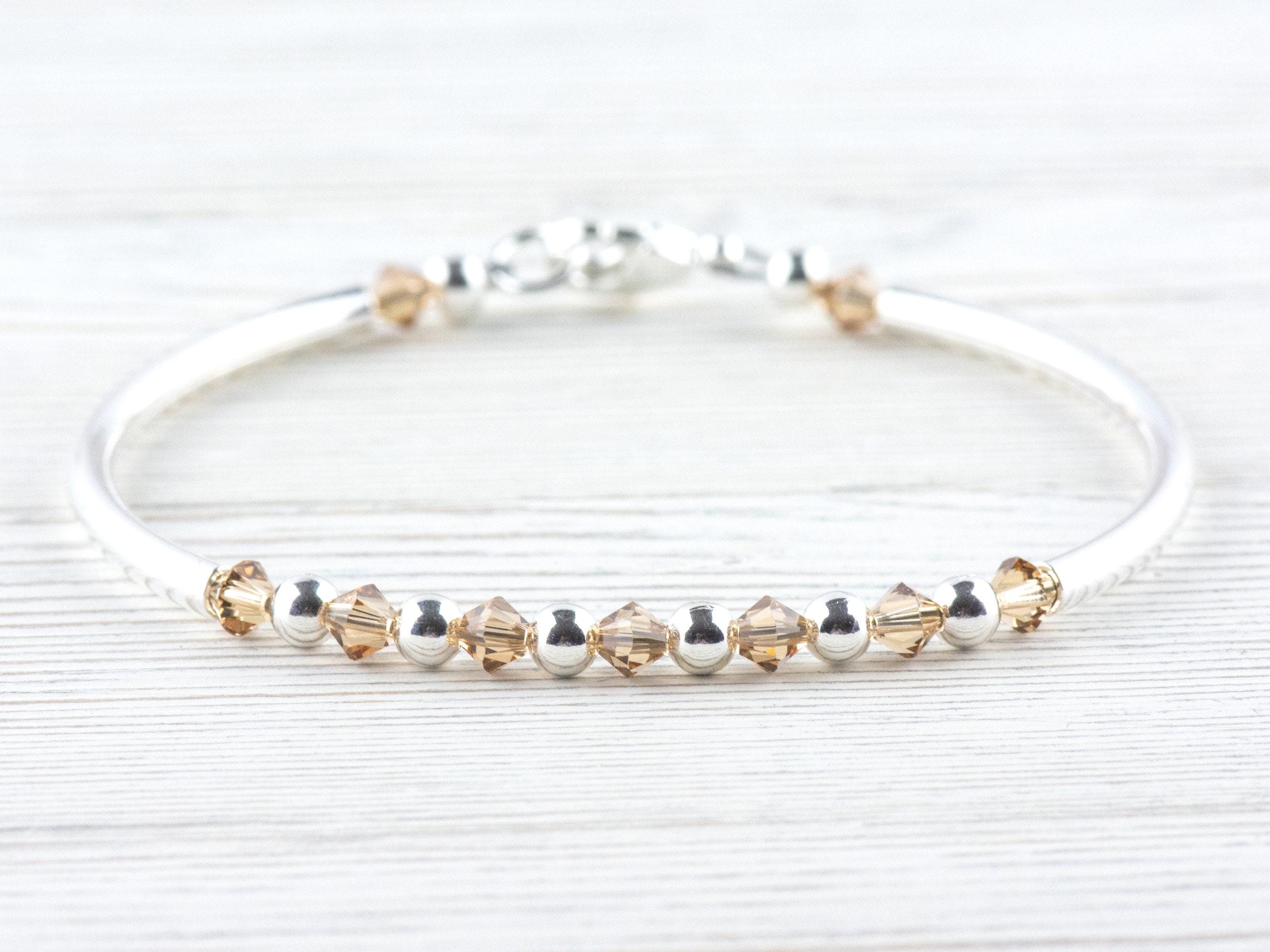 November Birthstone, Topaz Birthstone Bracelet, Birth Month Bracelet, Birth Stone Bracelet, November Bracelet Gift
