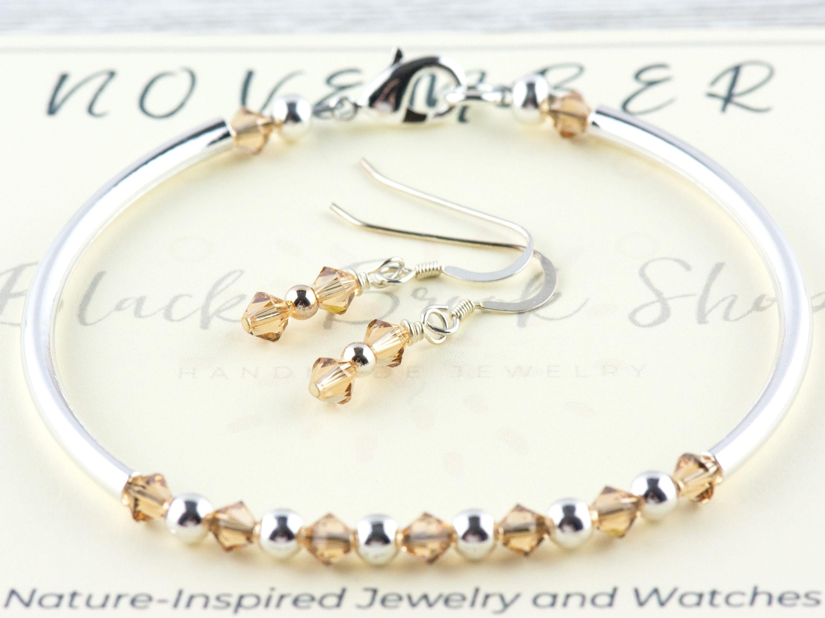 November Birthstone, Topaz Birthstone Bracelet, Birth Month Bracelet, Birth Stone Bracelet, November Bracelet Gift