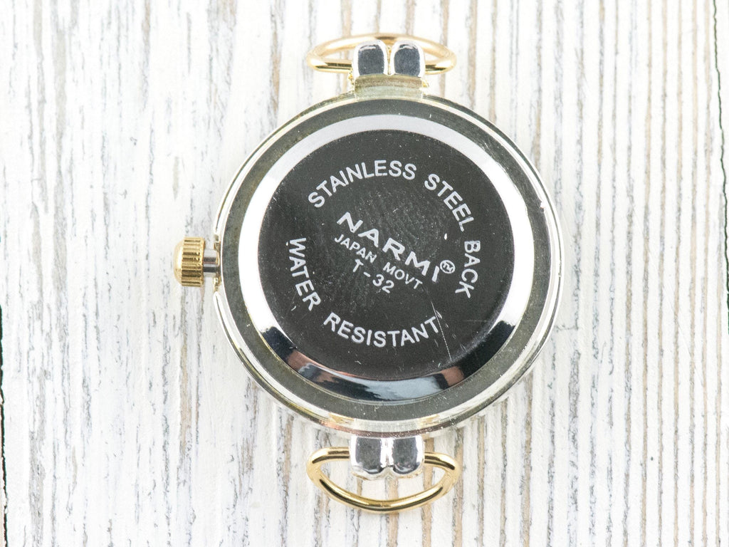 Dandelion White Dial Two-Tone Round Watch Face • DIY Beading Watch • Jewelry Making • Analog • Loops and Battery Included