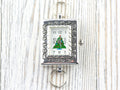 Christmas Tree Watch Face | Square Watch Face | Holiday Watch Face | Wrist Watch Face | Beading Watch Face | Women's Silver Watch Face