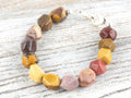Mookaite Jasper Nugget Interchangeable Stretch Beaded Watch Band • Medical ID Bracelet • Single Strand • Handmade Gemstone Jewelry