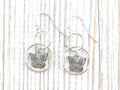 Butterfly Charm .925 Sterling Silver Pierced Hoop Earrings • Simple Minimalist Lightweight Hoops • Comfortable Dainty Hypoallergenic Jewelry