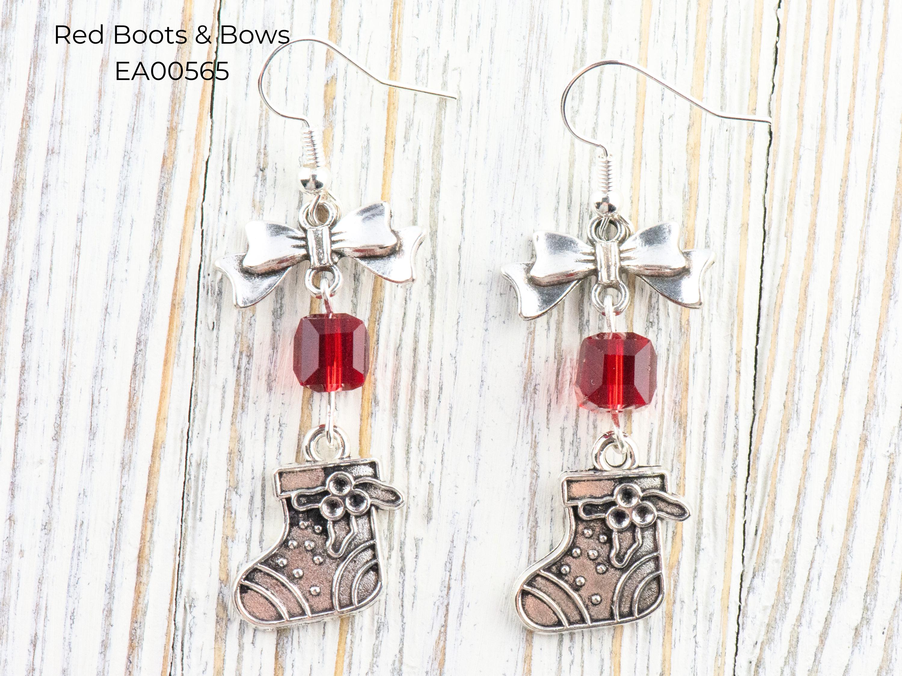 Christmas Charm Dangle Earrings • Handmade Holiday Jewelry
