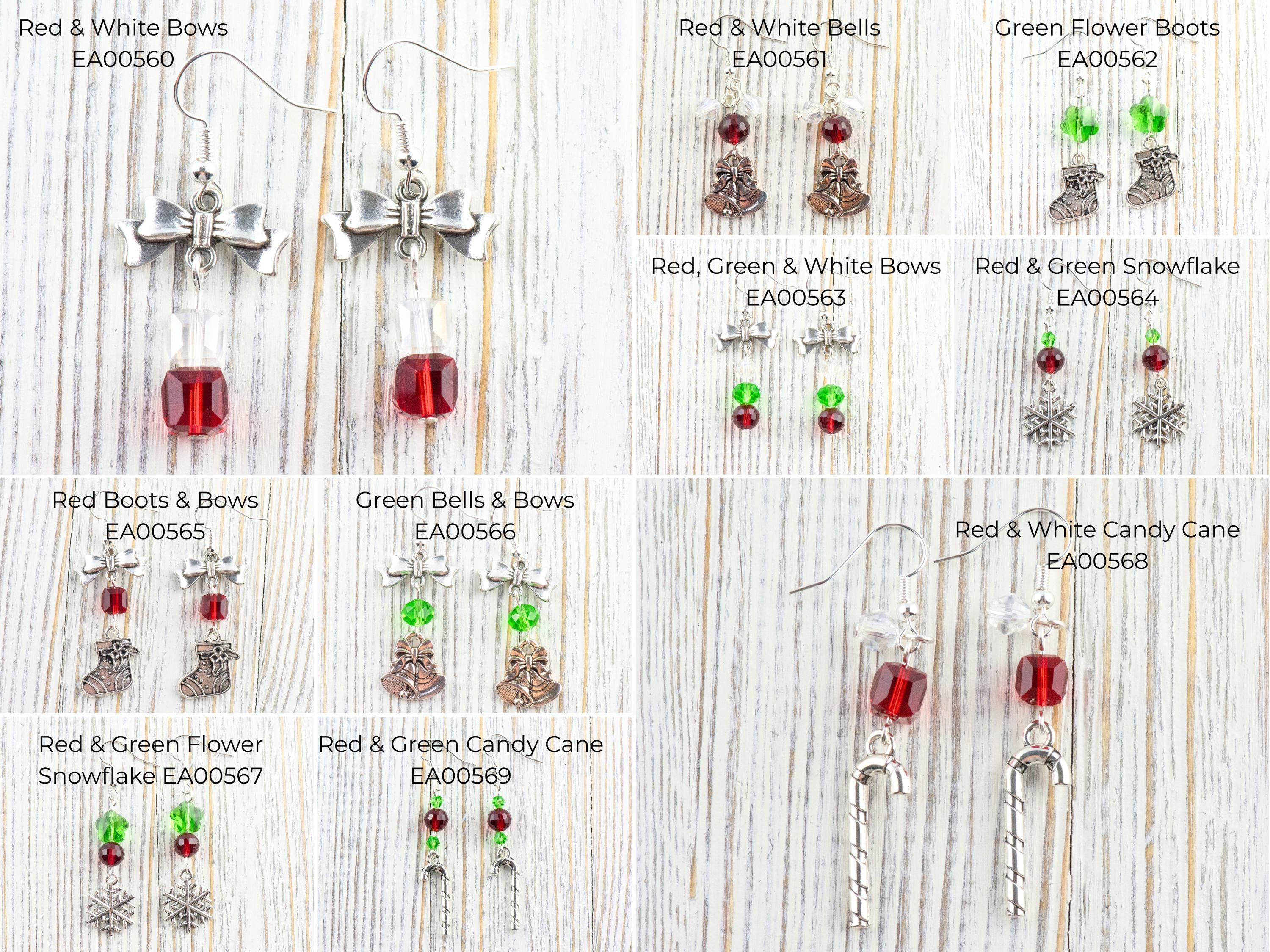 Christmas Charm Dangle Earrings • Handmade Holiday Jewelry