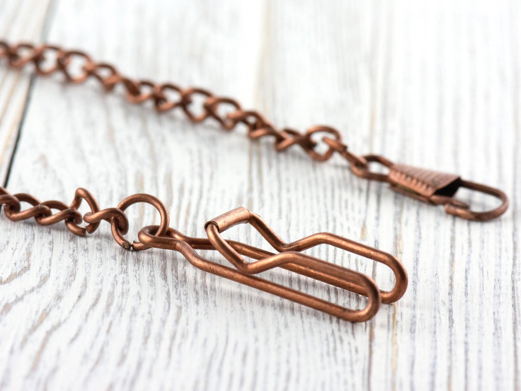 Copper Pocket Watch Chain • Pocket Watch Accessories • Red Pocket Chain