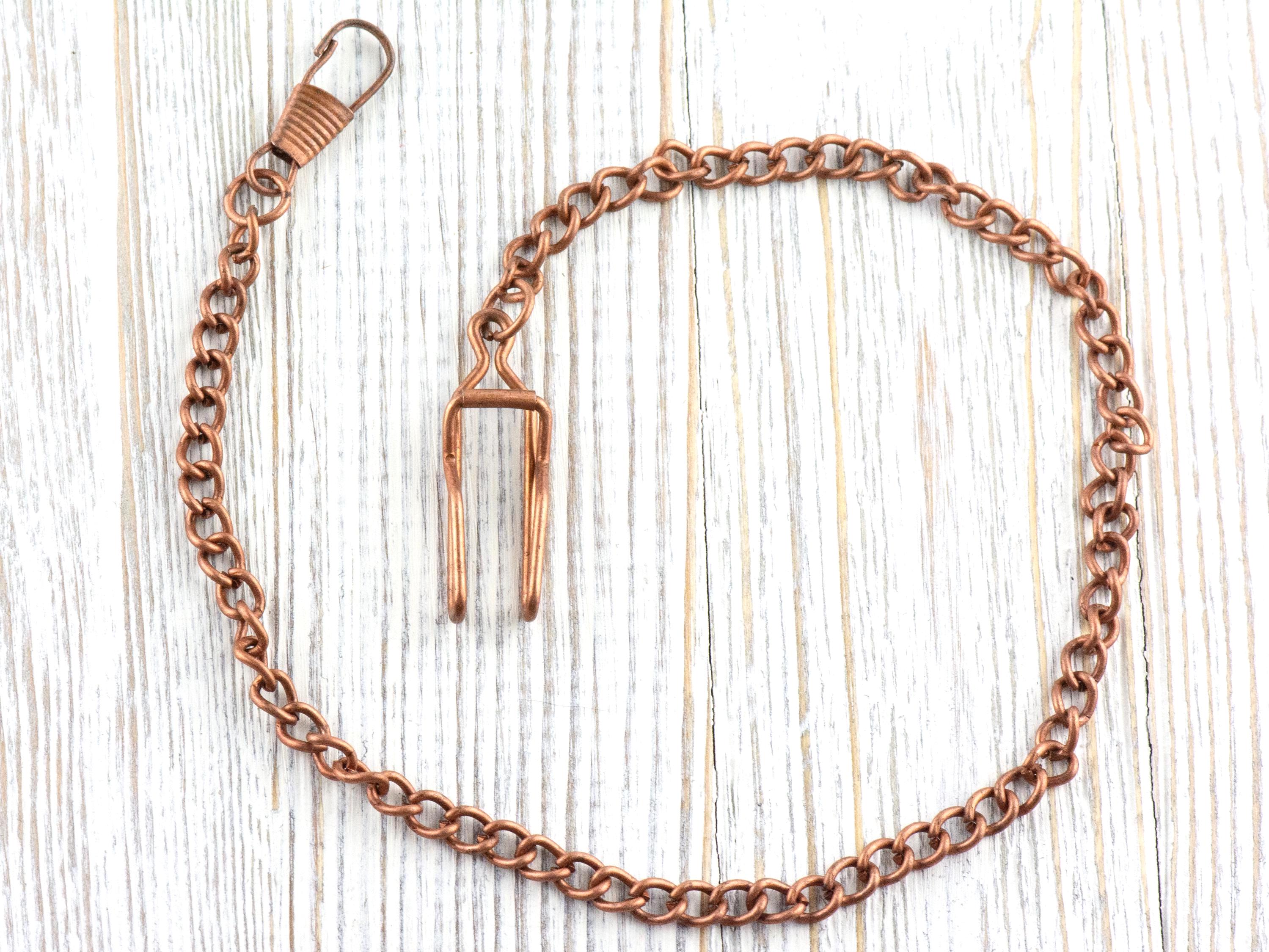 Copper Pocket Watch Chain • Pocket Watch Accessories • Red Pocket Chain