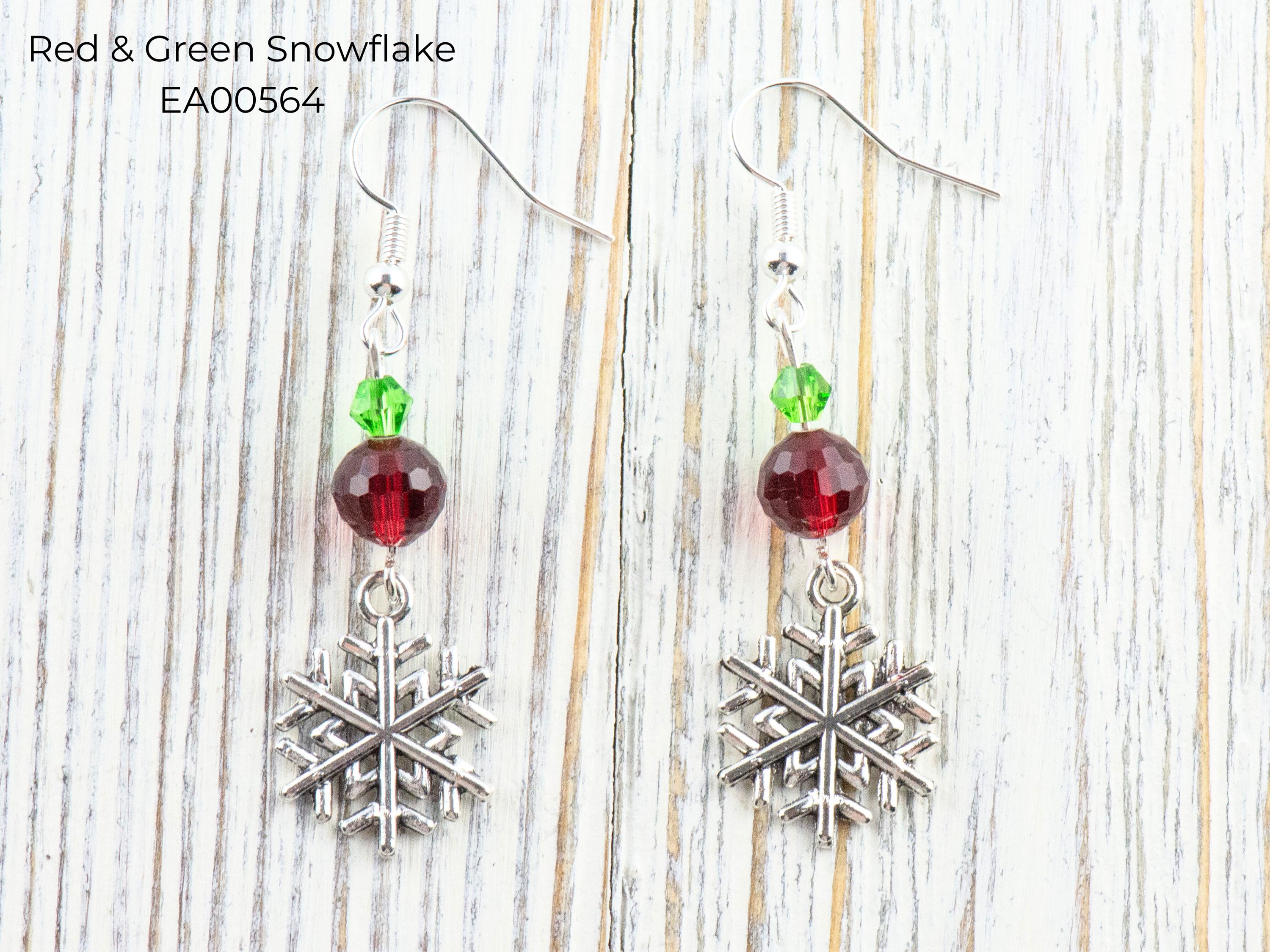 Christmas Charm Dangle Earrings • Handmade Holiday Jewelry