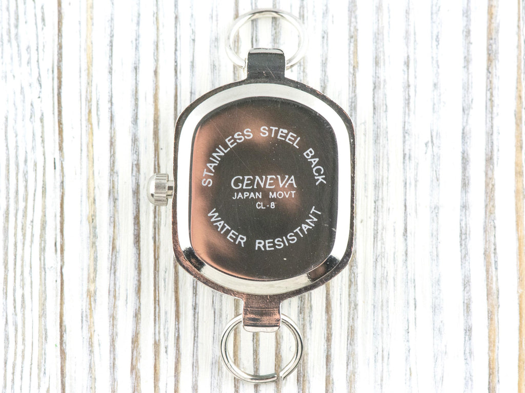 Purple Dial Silvertone Rectangle Watch Face • DIY Beading Watch • Jewelry Making • Analog • Loops and Battery Included