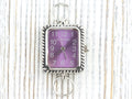 Purple Dial Silvertone Square Watch Face • DIY Beading Watch • Jewelry Making • Analog • Loops and Battery Included