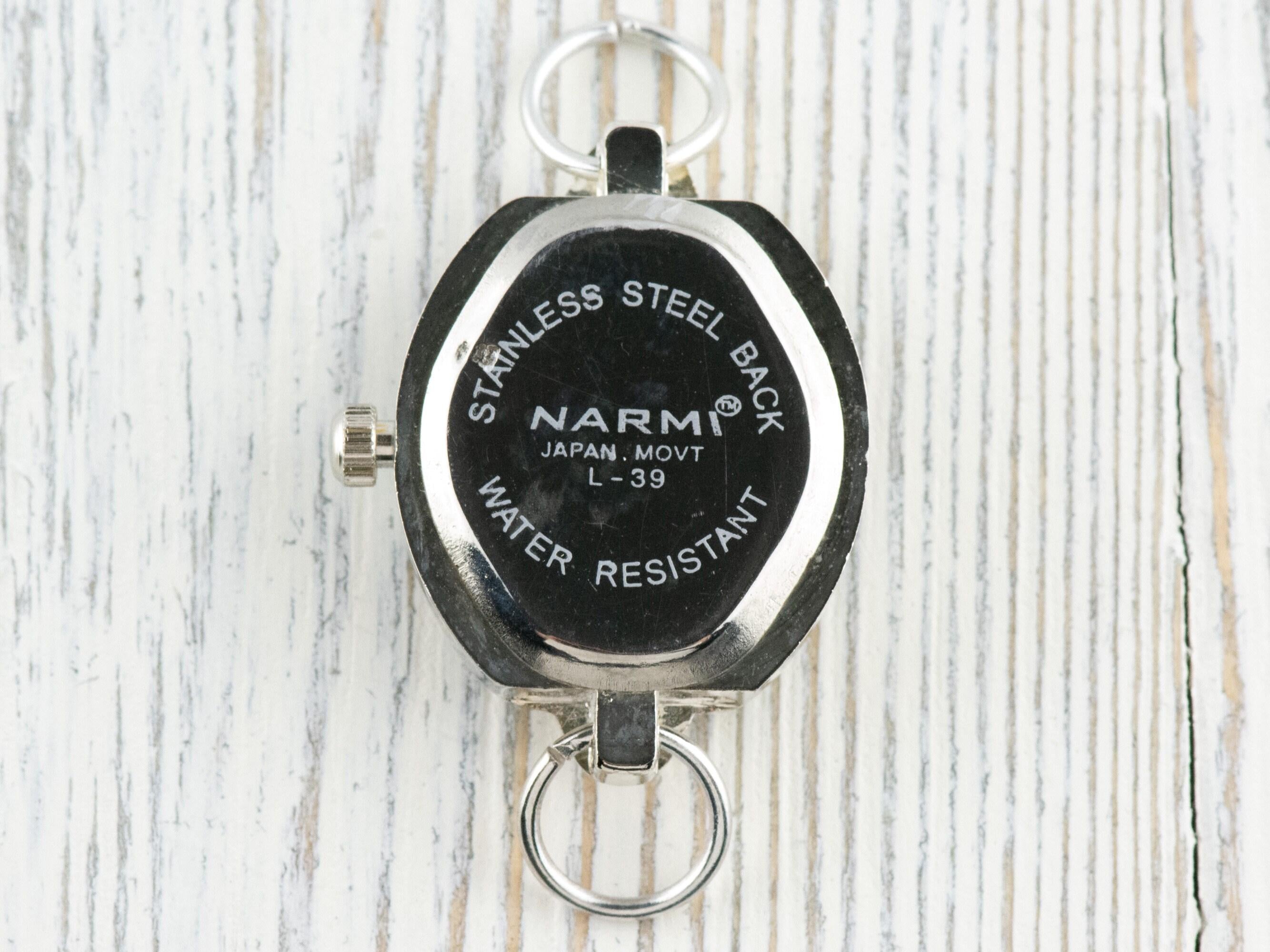 White Dial Silvertone Square Watch Face • DIY Beading Watch • Jewelry Making • Analog • Loops and Battery Included