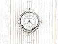 White Dial Silvertone Bumpy Round Watch Face • DIY Beading Watch • Jewelry Making • Analog • Loops and Battery Included
