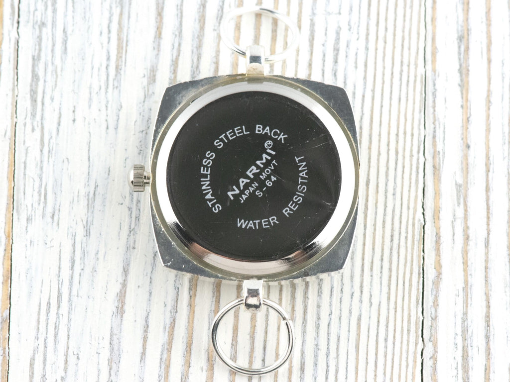 White Dial Silvertone Groovy Square Watch Face • DIY Beading Watch • Jewelry Making • Analog • Loops and Battery Included