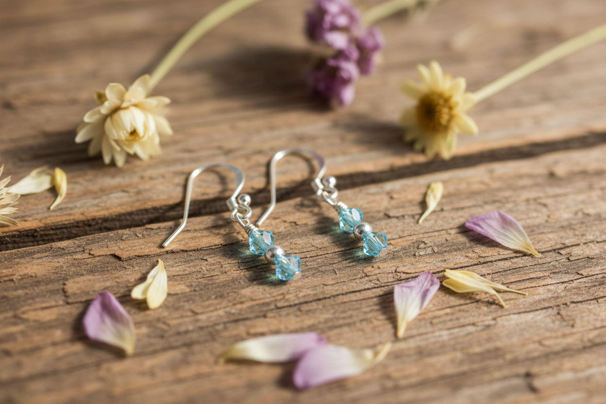 March Aquamarine Earrings