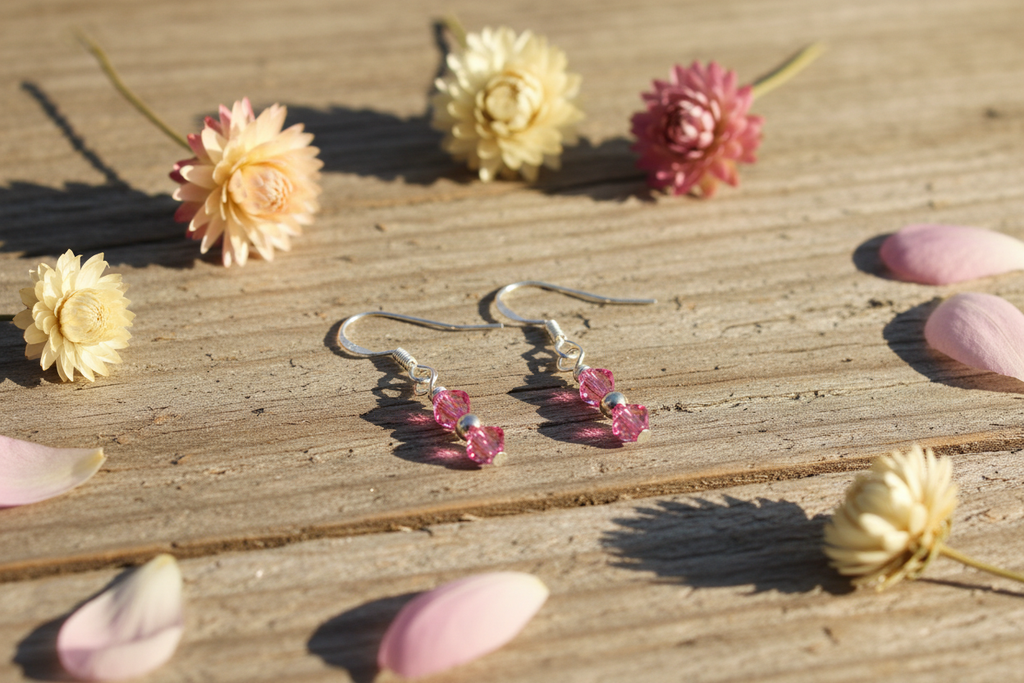 October Rose Tourmaline Earrings sunny