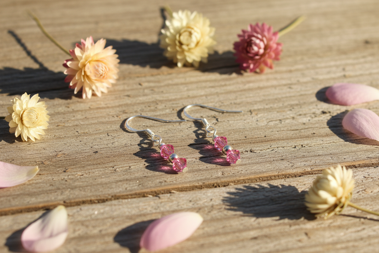 October Rose Tourmaline Earrings sunny